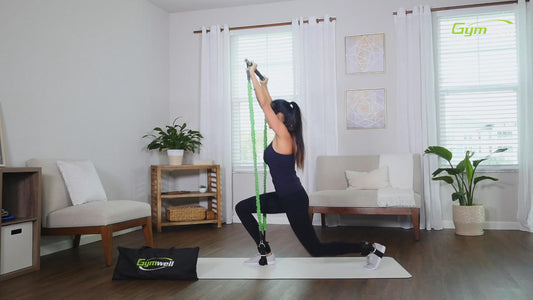 Total Body Workout at Home: Lunge with Overhead Press