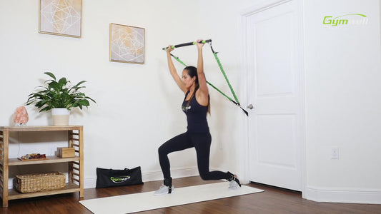 Thigh Workout at Home: Overhead Forward Lunge